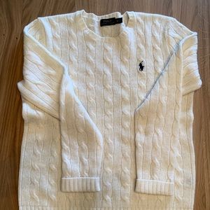 Ralph Lauren Cream cable knit sweater. Medium.